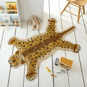 Rory the Leopard 90cm x 150cm Rug Yellow, Brown and Grey