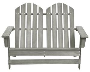 2-Seater Garden Adirondack Chair Solid Fir Wood Grey