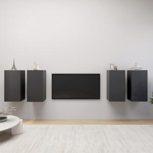 TV Cabinets 4 pcs Grey 30.5x30x60 cm Chipboard