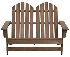 2-Seater Garden Adirondack Chair Solid Fir Wood Brown