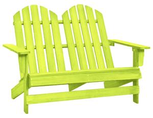 2-Seater Garden Adirondack Chair Solid Fir Wood Green
