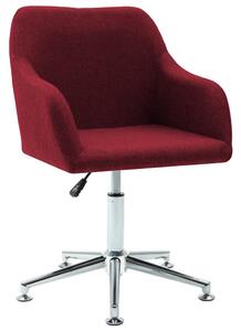 Swivel Dining Chairs 4 pcs Wine Red Fabric