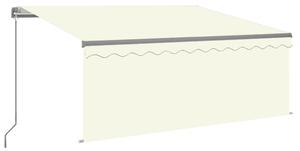 Manual Retractable Awning with Blind 3x2.5m Cream