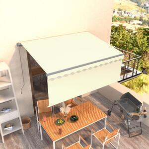 Manual Retractable Awning with Blind 3x2.5m Cream