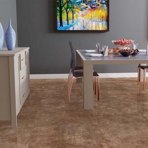 Falquon Flooring High Gloss Stone Effect Martico Marrone 8mm Tile Laminate Flooring