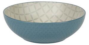 Casual Pad Print 22cm Bowl White and Blue