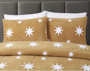 Snuggle Fleece Bedding Set - Ochre Star - Double