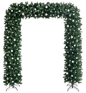 Christmas Tree Arch with LEDs&Ball Set Green 240 cm