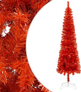 Slim Christmas Tree with LEDs&Ball Set Red 120 cm