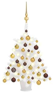 Artificial Christmas Tree with LEDs&Ball Set White 65 cm