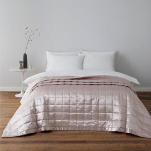 Nancy Pink Satin Quilted Bedspread Pink