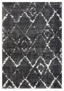 Deluxe Berber Rug - Charcoal & White - 120x160cm