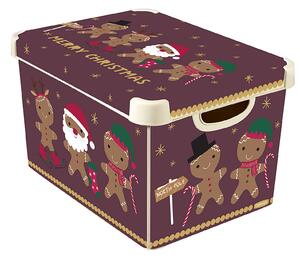 Curver Stockholm Gingerbread Christmas Deco Storage Box - Multi Colour 22L