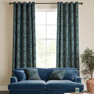 William Morris Foliage Made To Measure Curtains Indigo