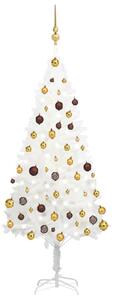 Artificial Christmas Tree with LEDs&Ball Set White 150 cm