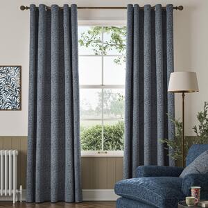 William Morris Bird And Anemone Woven Made To Measure Curtains Midnight