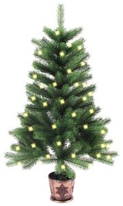 Artificial Christmas Tree with LEDs 65 cm Green