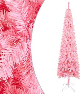 Slim Christmas Tree with LEDs Pink 240 cm
