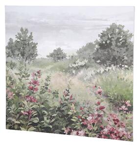 Colindale Canvas Tree Motif Wall Art In Grey And Green