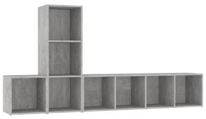 3 Piece TV Cabinet Set Concrete Grey Engineered Wood