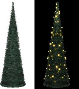 Pop-up String Artificial Christmas Tree with LED Green 150 cm