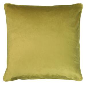 Cut Velvet Poppy Cushion - 45x45cm - Yellow