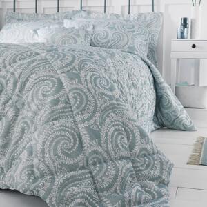 Abigail Blue Textured Bedspread Blue and White