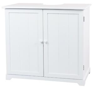 Classic White Under Sink 2 Door 1 Shelf Bathroom Storage Unit