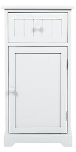 Classic White 1 Drawer 1 Door Bathroom Cabinet