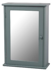 Classic Grey Mirrored Single Door Bathroom Cabinet