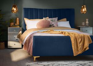 Donna Deco Double Bed - Navy