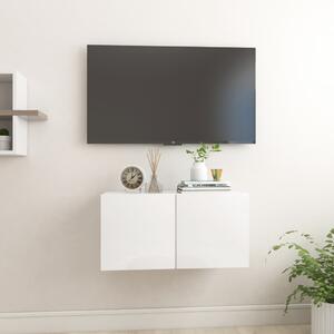 Hanging TV Cabinet High Gloss White 60x30x30 cm