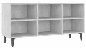 TV Cabinet with Metal Legs Concrete Grey 103.5x30x50 cm