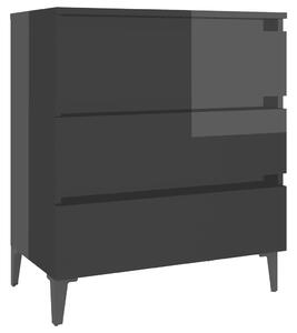 Sideboard High Gloss Black 60x35x69 cm Engineered Wood