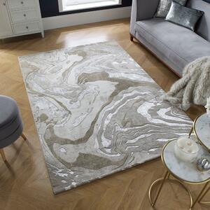 Marbled Rug Silver and Grey