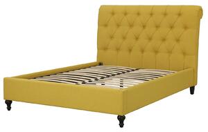 Ginny Scroll Back Double Bed - Yellow