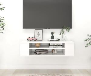 Hanging TV Cabinet High Gloss White 100x30x26.5 cm Engineered Wood