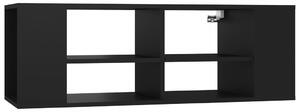 Wall-Mounted TV Cabinet Black 102x35x35 cm Engineered Wood
