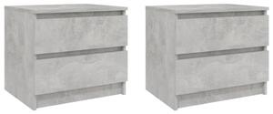 Bed Cabinets 2 pcs Concrete Grey 50x39x43.5 cm Engineered Wood