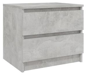 Bed Cabinet Concrete Grey 50x39x43.5 cm Engineered Wood