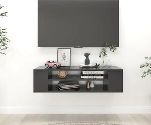 Hanging TV Cabinet Grey 100x30x26.5 cm Engineered Wood