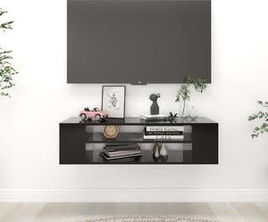 Hanging TV Cabinet Black 100x30x26.5 cm Engineered Wood