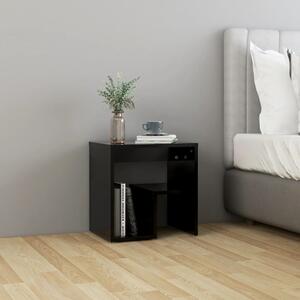 Bed Cabinet Black 40x30x40 cm Engineered Wood