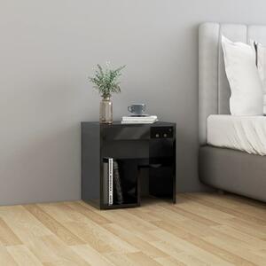 Bed Cabinet High Gloss Black 40x30x40 cm Engineered Wood