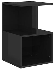 Bedside Cabinet High Gloss Black 35x35x55 cm Engineered Wood