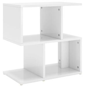 Bedside Cabinet High Gloss White 50x30x51.5 cm Engineered Wood