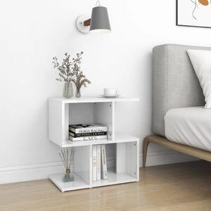 Bedside Cabinet High Gloss White 50x30x51.5 cm Chipboard