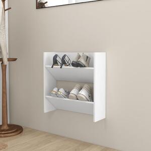 Wall Shoe Cabinet White 60x18x60 cm Chipboard
