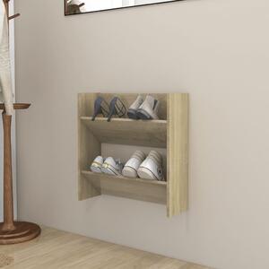 Wall Shoe Cabinet Sonoma Oak 60x18x60 cm Chipboard