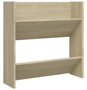 Wall Shoe Cabinet Sonoma Oak 60x18x60 cm Engineered Wood